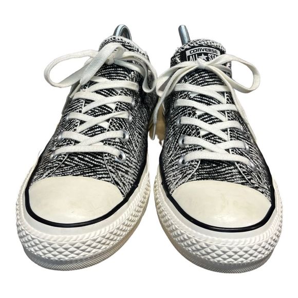 CONVERSE CHUCK TAYLOR ALL STAR ZIG ZAG SNEAKER SHOE WHITE BLACK 9.5 - Picture 2 of 9